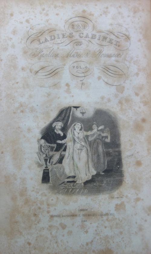 The LADIES CABINET  . . .  with coloured fashion & other plates; old half calf & marbled boards. 1846; together with a volume of num. hand-coloured fa
