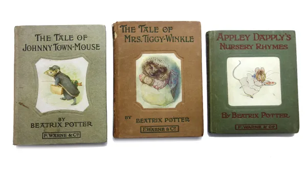 POTTER (B.)  Appley Dapply's Nursery Rhymes; The Tale of Johnny Town Mouse.  Early Printings in theor original format, & both 'Frederick Warne & Co.'