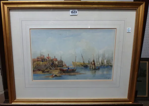 William Adolphus Knell (1802-1875), Hastings, watercolour, signed, 22.5cm x 36.5cm.