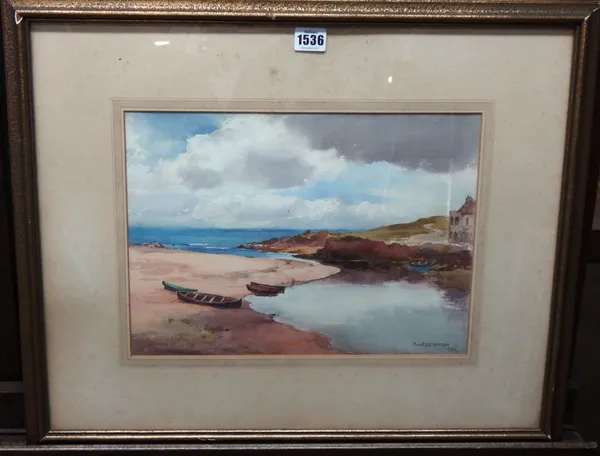 Frank Egginton (1908-1990), At Cushendun, Co. Antrim, watercolour, signed and dated 1932, 26cm x 36cm. DDS