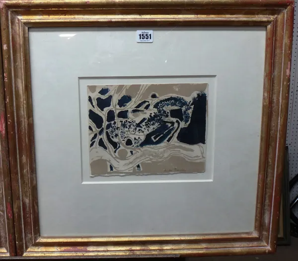 Andre Brasilier (b.1929), L'Obstade; Petit Cheval de Circe, two colour lithographs, both signed, the larger 23.5cm x 19cm, (2). DDS