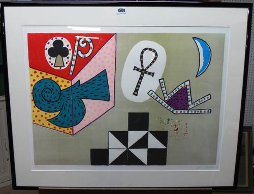 * Alan Davie CBE RA (1920-2014), two screenprints, Fox Watch 1, 1970 (from series 1), and Bird Through Wall, 1973 (from the Penwith portfolio), two co