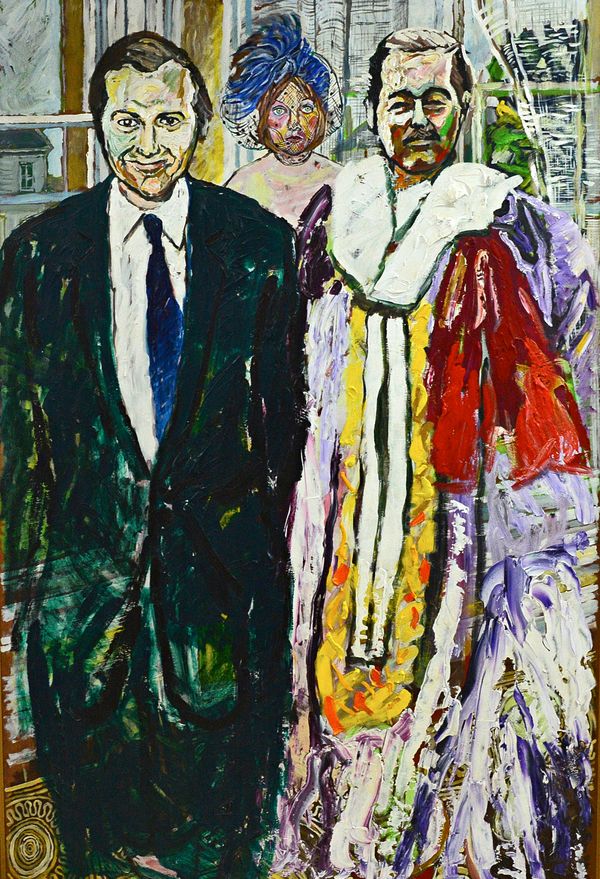 John Bratby (1928-1992), Fly Away Peter, Fly Away Paul, oil on board, 181cm x 121cm.  DDS  Illustrated