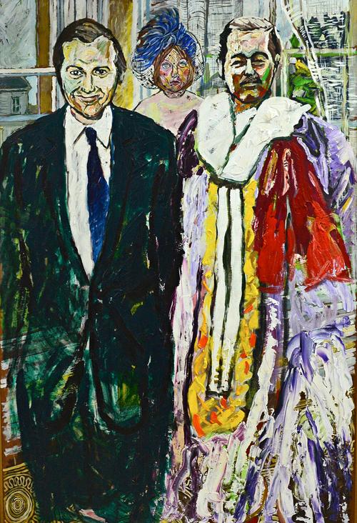 John Bratby (1928-1992), Fly Away Peter, Fly Away Paul, oil on board, 181cm x 121cm.  DDS  Illustrated