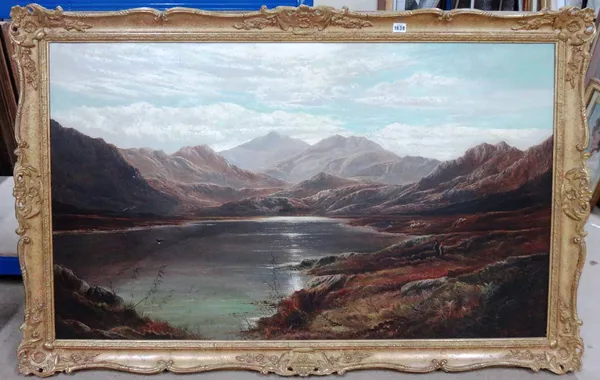 Charles Leslie (1835-1890), Snowdon and Levin, oil on canvas, signed and dated 1885, 74cm x 125cm.