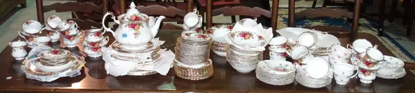 Ceramics, including; a part dinner and tea ware set by Royal Albert, Old Country Rose pattern and a Duchess part tea set. (qty) I7