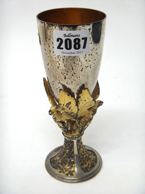 An Aurum Limited Edition silver goblet, made to commemorate The wedding of HRH The Prince of Wales and The Lady Diana Spencer, on 29th July 1981. weig
