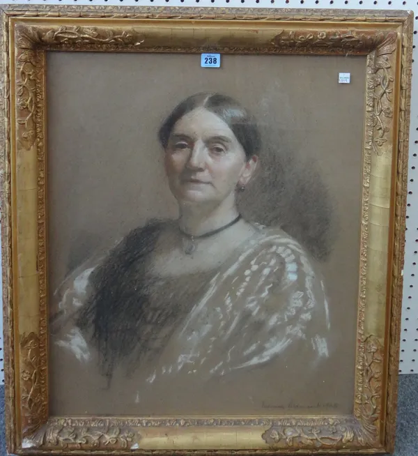 Frederick S. Beaumont (1861-1934), Portrait of Charlotte Julia Rennie, wife of George Banks Rennie, pastel, signed and dated 1908, 63cm x 53cm.   A3