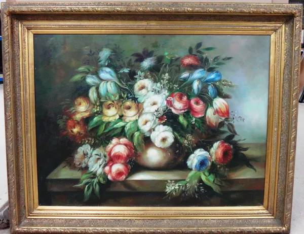 ** Candace (late 20th century), still life, oil on canvas, 75cm x 100cm.  L1