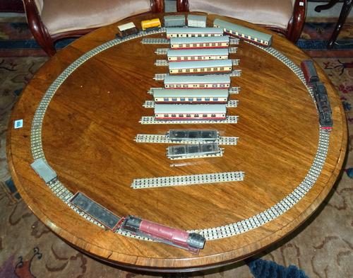 Toys, comprising, a quantity of Hornby-Dublo trains, track and accessories, including; Locomotive City of Liverpool 46427, British Railways 80045 and