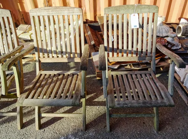 A set of six 20th century folding garden chairs. (6) OUT