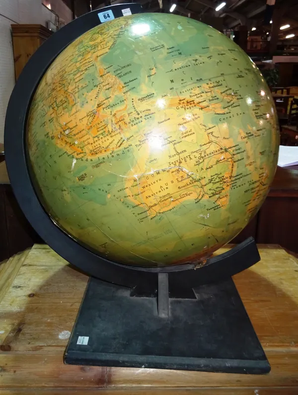 A 20th century Philips terrestrial 19 inch globe, (a.f). C9