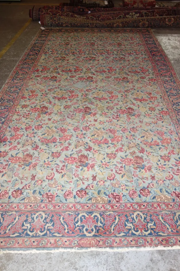 A Tabriz carpet, 400cm x 214cm, (a.f).   K3