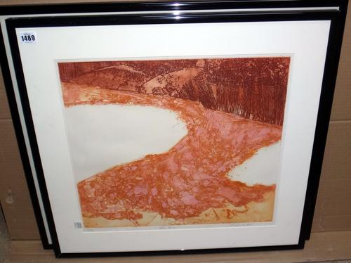 Charles Bartlett (British, 1921 - ), White Pond, print, signed, inscribed and numbered 12/40, 40 by 45cms; and another by the same artist Port of Lond