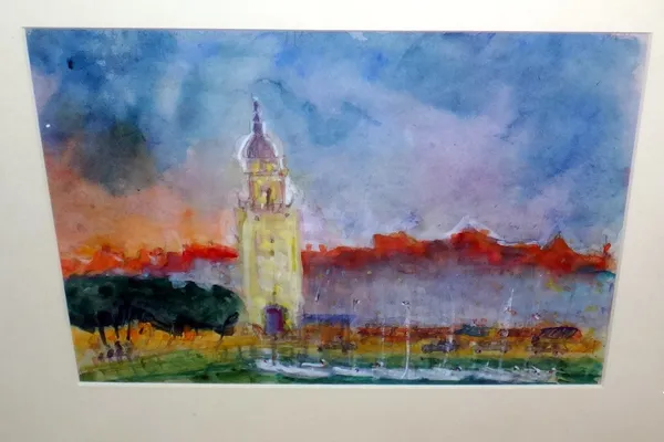 Adrian Ryan (British, 1920-1998), Paris, watercolour, signed, 19 by 27cms; and another by the same artist Bruges, watercolour, signed, inscribed, 19 b