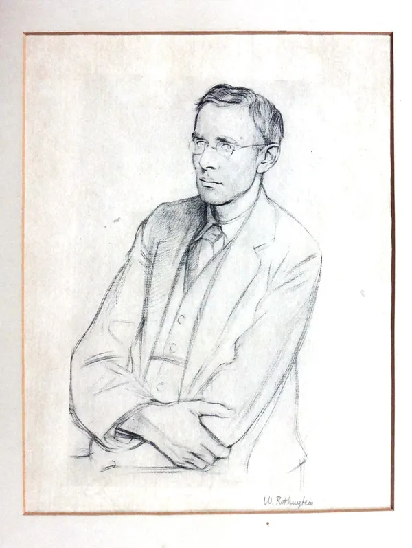 Sir William Rothenstein (1872-1945), Portrait of a gentleman, print, signed in pencil, unframed, 19cm x 11.5cm.