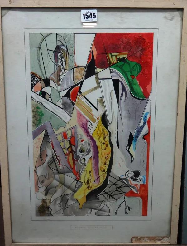 Victor Stockton (20th century), Homage to Stravinsky; The Turn of the Screw, two, watercolour, both signed, the larger 39.5cm x 24cm.(2)