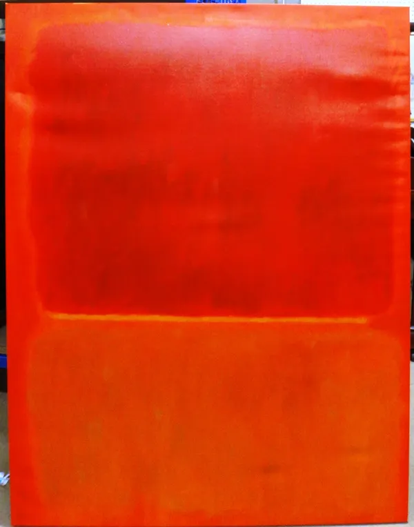 Manner of Mark Rothko, Orange, oil on canvas, 131cm x 100cm.   C11