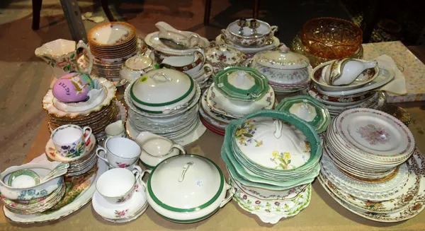 Ceramics, comprising; part dinner and tea wares, including Wilkinson, Wedgwood, Malingware and sundry, (qty).S3B