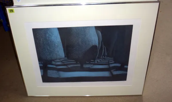 Norman Stevens (British, 1937-1988), Painswick Moonlight, signed, inscribed, dated '79, artist proof, SIZE??; and five other prints by the same artist