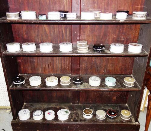 Ceramics, comprising; a large quantity of 20th century and later ceramic storage pots, mainly for relish, including Harrods, Fortnum & Mason and sundr