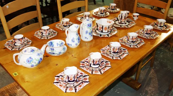 Ceramics, including; a Homesley part tea set and a Royal Crown Derby imari pattern part tea set, (qty).  S1M
