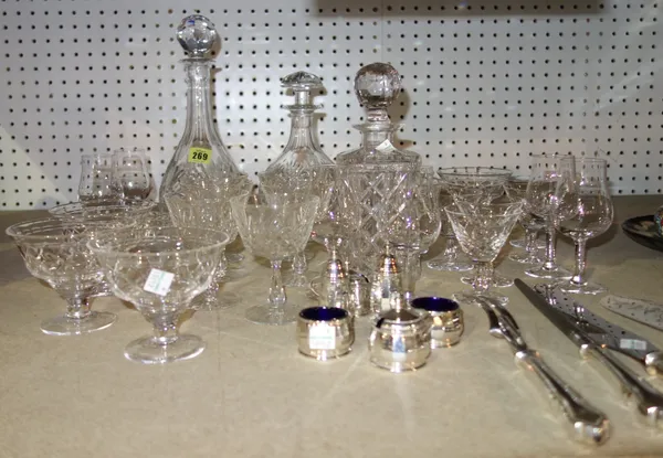 Glassware, including decanters, dishes and sundry, (qty).  S1T