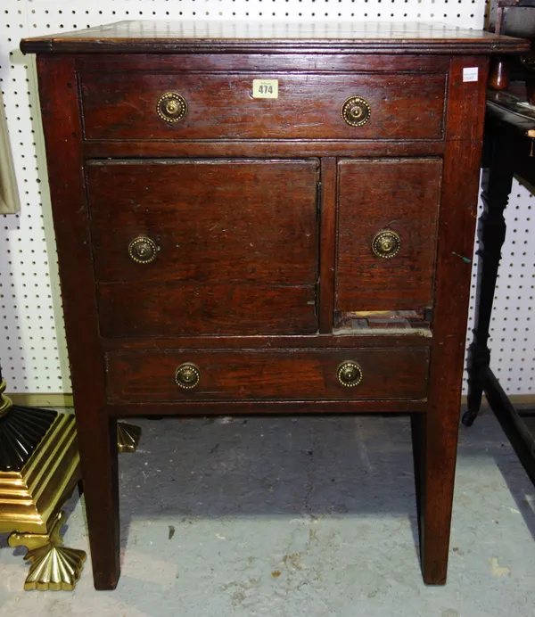 A George III mahogany converted commode, 57cm wide x 74cm high.   H11