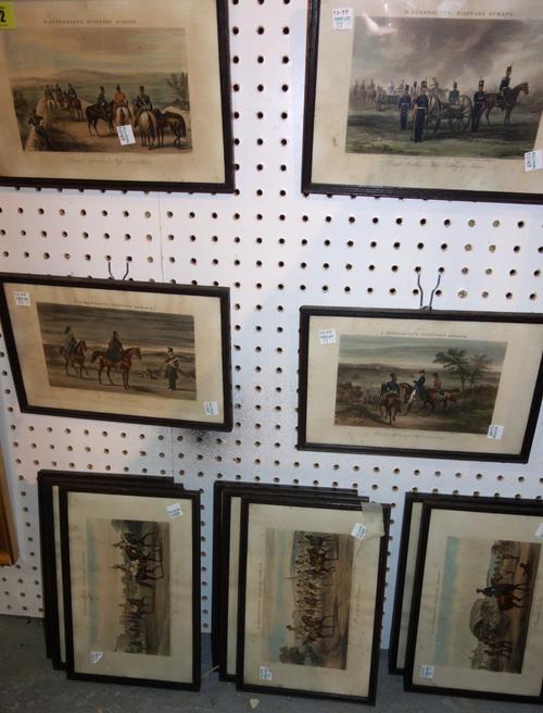After H. Martens, Ackermann's Military Scraps, twelve aquatints by J. Harris with hand colouring, each 15cm x 23cm.(12)   H1