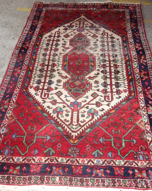 A Hamadan rug, 213cm x 126cm.   K8