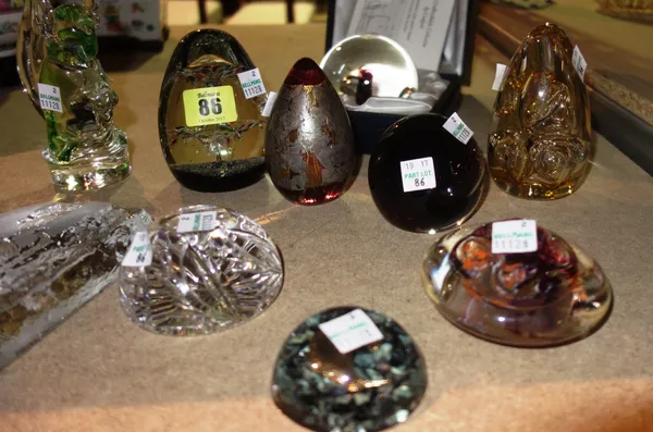 A group of glass paperweights, including Caithness and others, (qty).  S3T