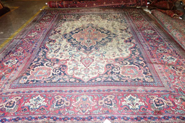 A Mashhad carpet, 414cm x 308cm.   I5
