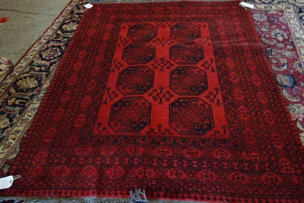 An Afghan rug, 192cm x 152cm.   H8