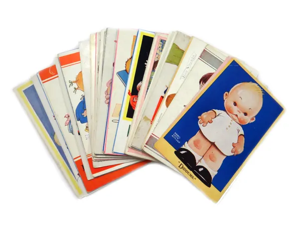 POSTCARDS - a collection of Mabel Lucie Attwell. approx. 240, sold with 2 prints by the artist Lucie Dawson aka 'Mac', & 7 'Mac' related cards.