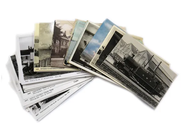 POSTCARDS - Planes, Trains, Trams & Boats, includes some modern reprints; approx. 140