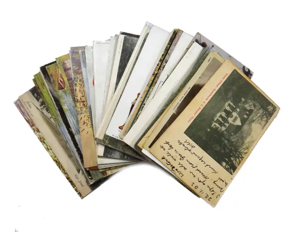 POSTCARDS - Sentimental, Greetings & British Topographical, sold with some silk cards;  approx. 100.