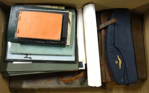 MISCELLANY - an interesting selection, includes WW1 cuttings book, colour illustrated double-page cartoon relating to a troop ship for India (1942), s