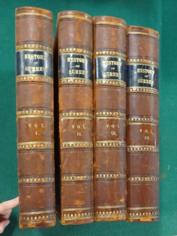 BRAYLEY (E.W.)  A Topographical History of Surrey. (2nd edition) revised & edited by Edward Walford, 4 vols. pictorial engraved & printed titles, num.