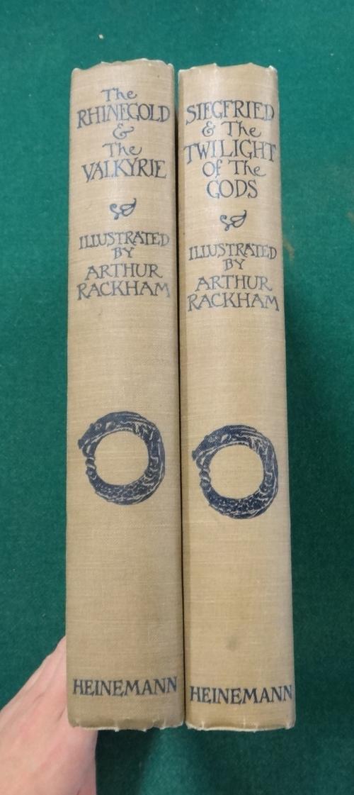 RACKHAM (A.), illustrator.  The Ring of the Niblung  . . .  by Richard Wagner.  Translated into English by Margaret Armour. new impressions, 2 vols.,