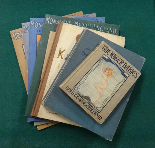 ROBINSON (W.H.), illustrator.  Monarchs of Merrie England: humourous rhymes of historical times. Verse by Roland Carse.  First Editions, 4 vols. 8 col