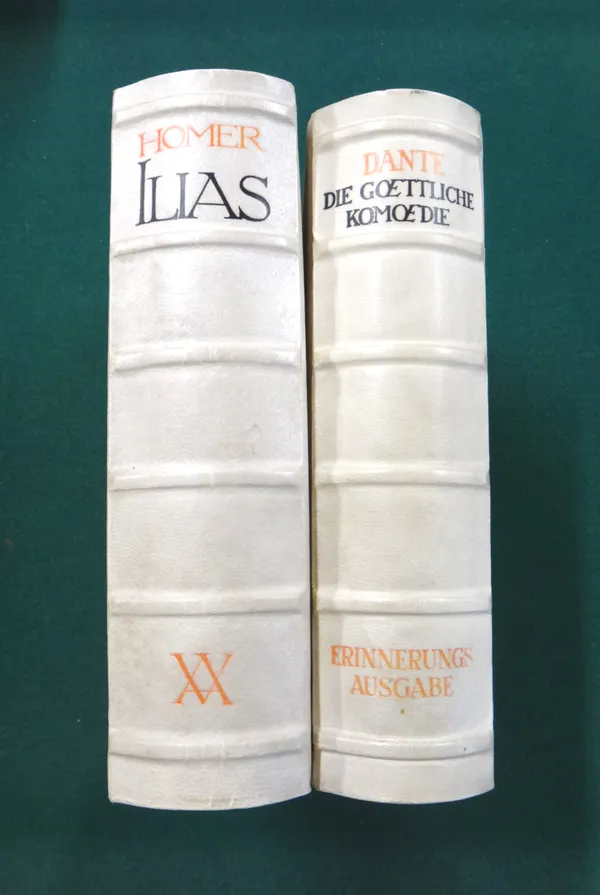 HOMER. Ilias. Deutsch von Johann Heinrich Voss, mit Holzschitten von Ludwig von Hoffmann  . . .  Limited Edition. decorated title, num. mounted & othe