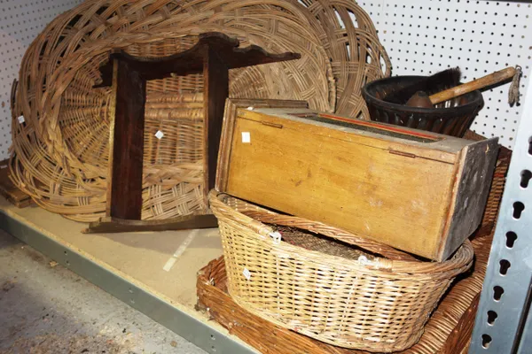 Wicker baskets and sundry items, (qty).   S1B
