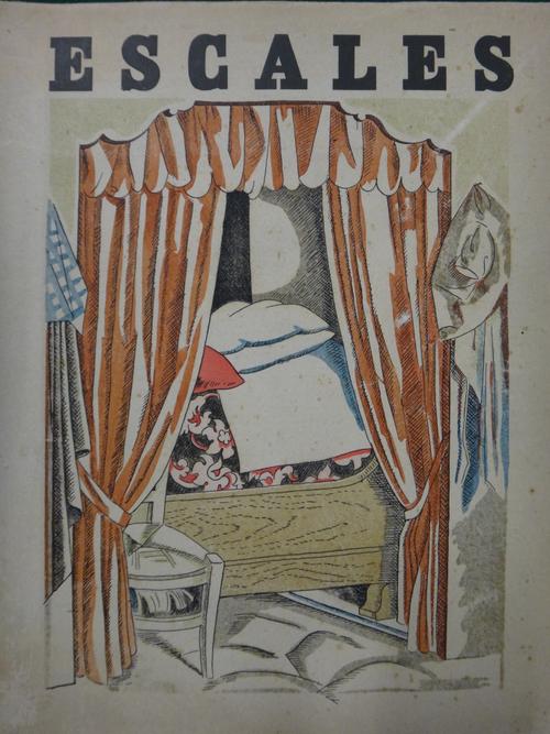 LHOTE (A.) & COCTEAU (J.)  Escales. Limited Edition. full-page illus. (some coloured); coloured pictorial wrappers, 4to. Paris: Editions de la Sirene,