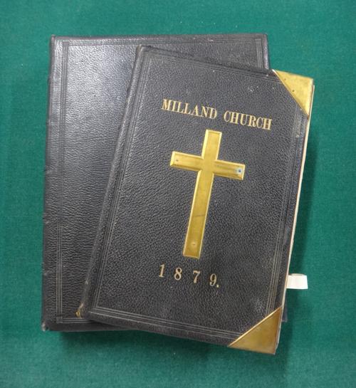 BIBLE - The Holy Bible  . . .  gilt black morocco, impl. 8vo. Eyre & Spottiswoode, (ca. 1875); The Book of Common Prayer (Oxford, 1874); The Communion