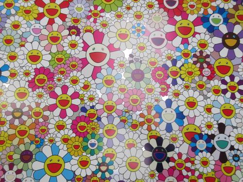 Takashi Murakami (b.1962), Open your hands, offset lithograph in colour, signed and numbered 196, unframed, 67cm x 66cm.