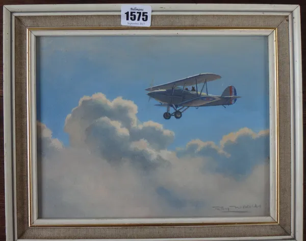 Roy Nockolds (1911-1979) Hawker 'Hart', oil on board, signed, inscribed on reverse, 19cm x 24.5cm. DDS