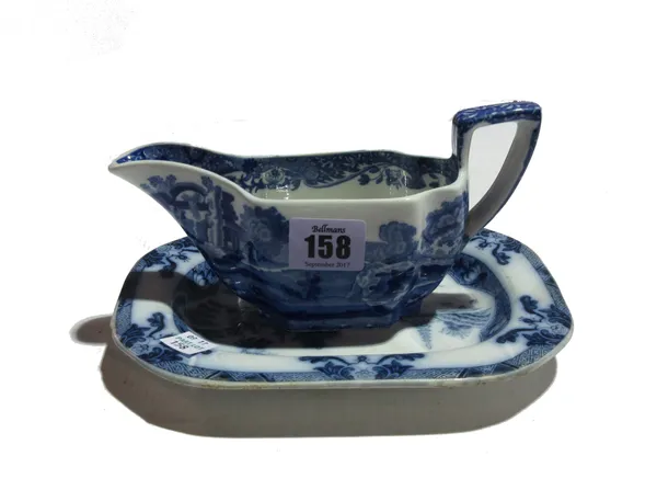 Ceramics, comprising; 19th century and later blue and white dinner wares, including Spode and others, (qty).   S2M