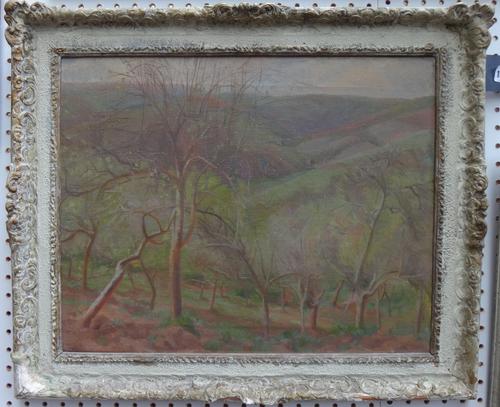 Catherine Dean (1905-1983), Landscapes, a group of three, one oil on canvas, two oil on panel, one signed, the largest 40cm x 50cm.(3) DDS