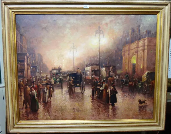 Follower of Charles James Lauder, Marble Arch, oil on canvas, 68cm x 89cm.  Illustrated