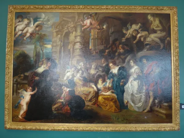 After Sir Peter Paul Rubens, Garden of Love, oil on canvas, 98cm x 141cm.